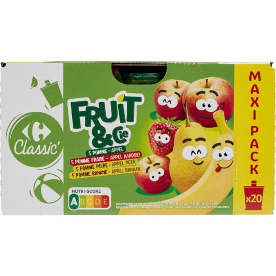 Compote assortiment aux fruits CARREFOUR CLASSIC'