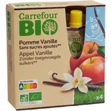 Compote pomme vanille s/sucres ajoutés CARREFOUR BIO