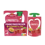 Compotes Protect Pomme Fraise Passion Vitamines & Zinc MATERNE
