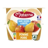 Compote pomme poire sans sucres ajoutés MATERNE