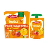 Compote Boost pomme mangue orange + vitamines sans sucres ajoutés MATERNE