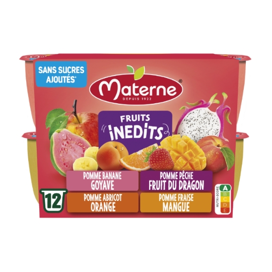 Compote fruits inédits multi variétés MATERNE