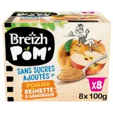 Compotes Sans Sucre Ajoutés Pomme Reinette d'Armorique BREIZH POM'