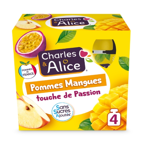 Compote Pomme Mangue Passion Sans Sucres Ajoutés CHARLES & ALICE