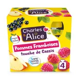 Compote Pomme Framboise Cassis Sans Sucres Ajoutés CHARLES & ALICE