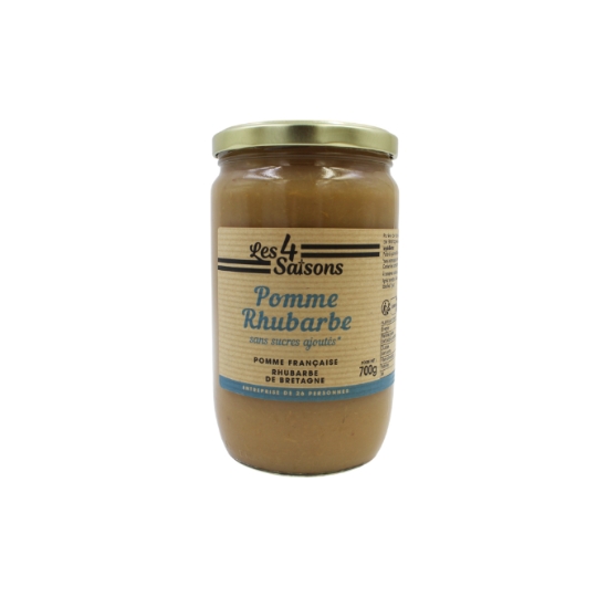 Purée de Fruits Pomme Française et Rhubarbe de Bretagne LES 4 SAISONS