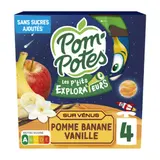Compote Les P'tits Explorateurs sur Vénus pomme banane vanille sans sucres ajoutés POM'POTES