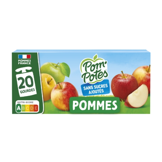 Compotes pomme nature sans sucres ajoutés POM'POTES