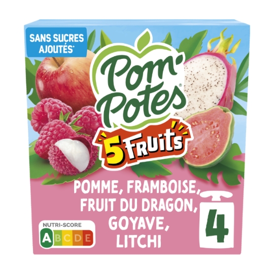 Compote 5 fruits roses POM'POTES