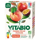 Compote Pomme,Pêche et Passion Vitalité Bio VITABIO