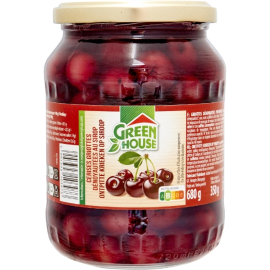 Cerises griottes dénoyautées au sirop CARREFOUR