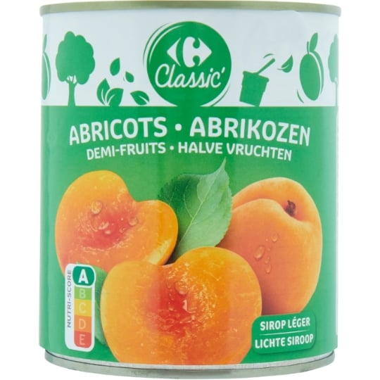 Fruits au Sirop Abricots Demi-Fruits CARREFOUR CLASSIC'