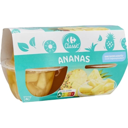 Fruits au Sirop Ananas Sans Sucres Ajoutés CARREFOUR CLASSIC'