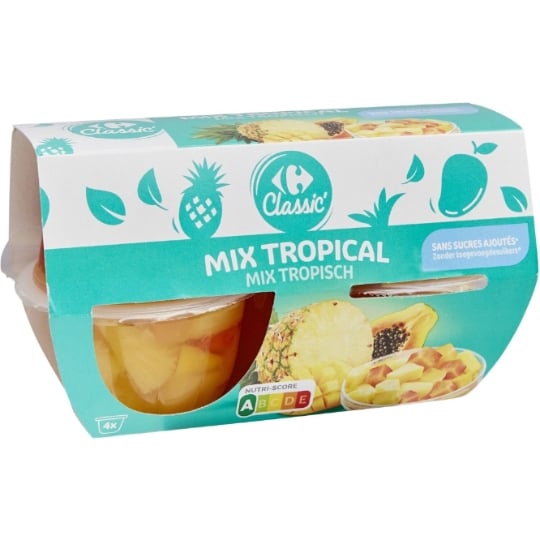 Fruits au Sirop Cocktail Tropical Sans Sucres Ajoutés CARREFOUR CLASSIC'