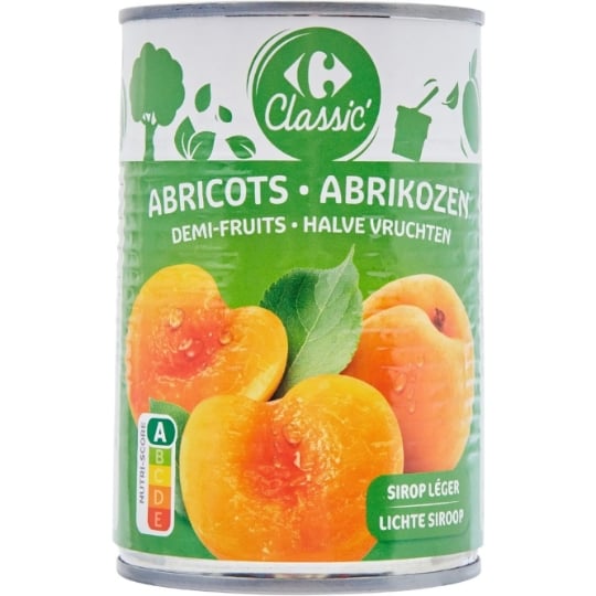 Fruits au Sirop Abricots Demi-fruits CARREFOUR CLASSIC'