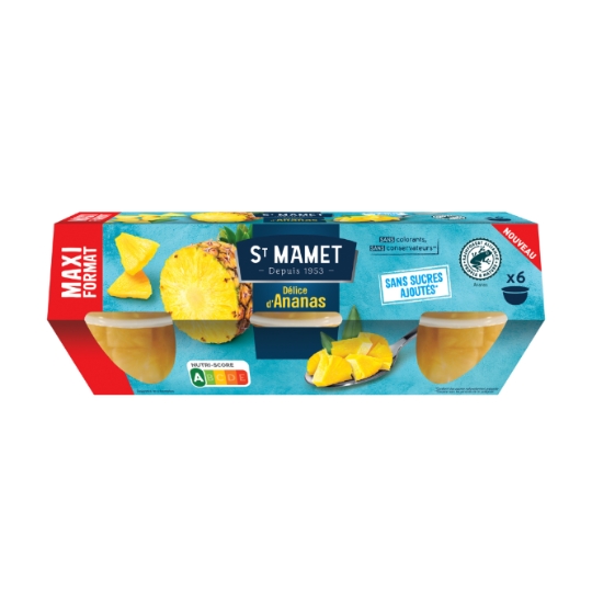 Fruits au Sirop ananas sans sucres ajoutes ST MAMET