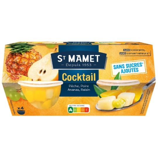 Fruits au Sirop Cocktail sans Sucres Ajoutés ST MAMET