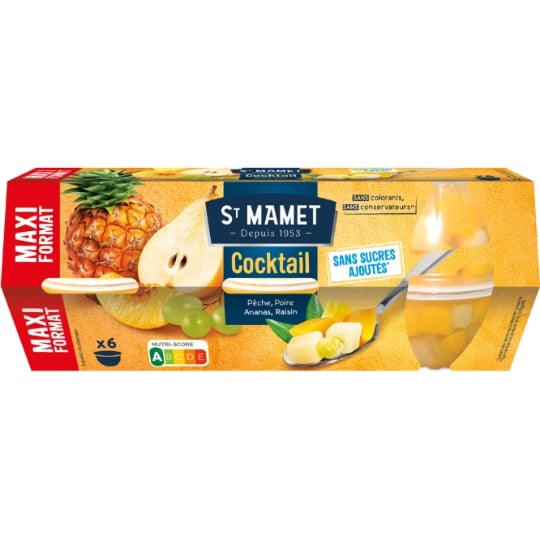 Fruits au Sirop Cocktail Sans Sucres Ajoutés ST MAMET