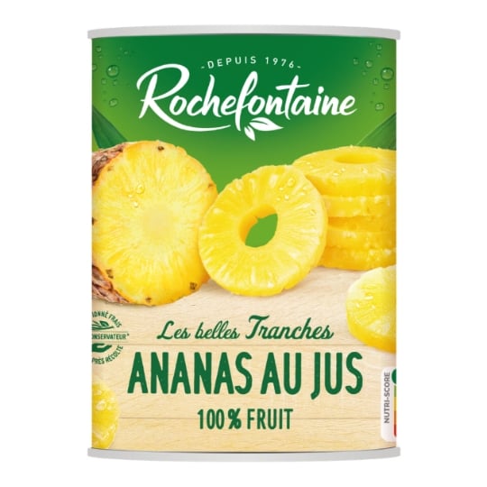 Fruits au Sirop Ananas en Tranches au Jus ROCHEFONTAINE