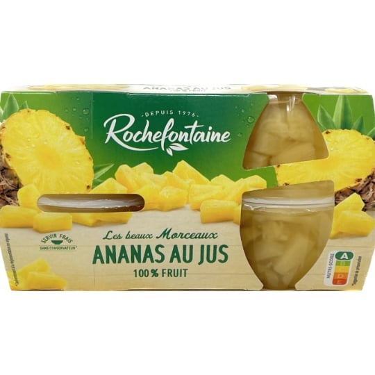 Fruits au Sirop Ananas au Jus ROCHEFONTAINE