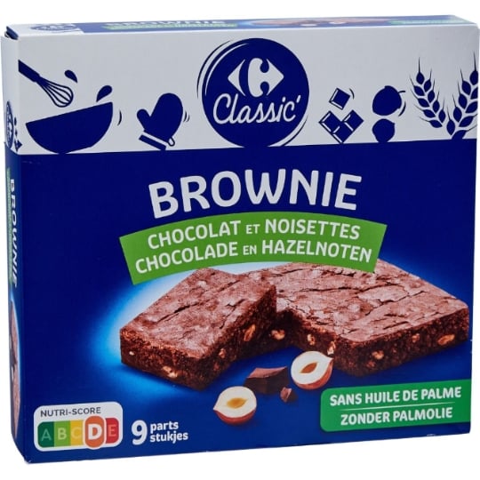 brownie chocolat et noisettes chocolat et noisettes CARREFOUR CLASSIC'