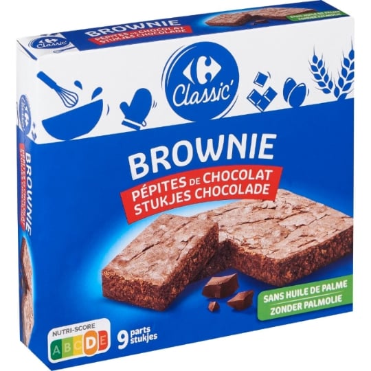 Brownie pépites de chocolat CARREFOUR CLASSIC'