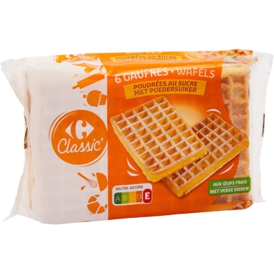 Gaufres poudrées au sucre CARREFOUR CLASSIC'