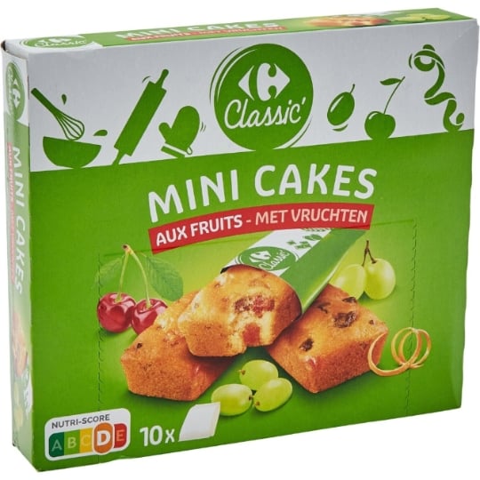 Gâteaux mini cakes fruits CARREFOUR CLASSIC'