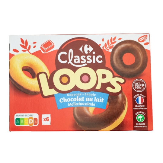 Gâteaux nappés de chocolat au lait CARREFOUR CLASSIC'