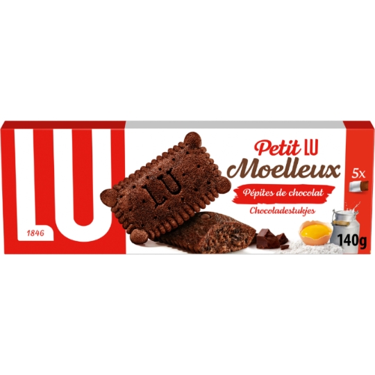Gâteaux moelleux au chocolat et aux pépites de chocolat Petit Lu Moelleux LU