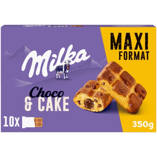 Gâteaux fourrés au chocolat et aux pépites de chocolat Cake & Choc MILKA