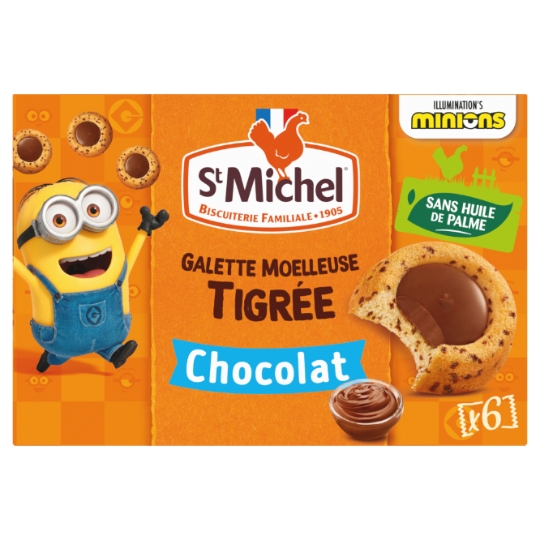 Biscuits Galettes Moelleuses Tigrées Coeur Chocolat ST MICHEL