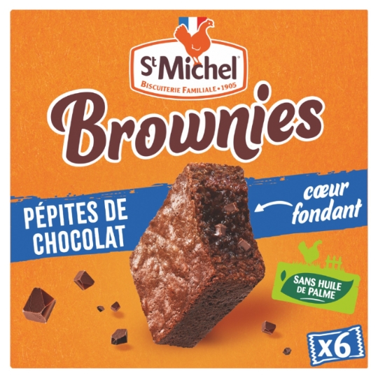 Brownies aux Pépites de Chocolat Coeur Fondant ST MICHEL