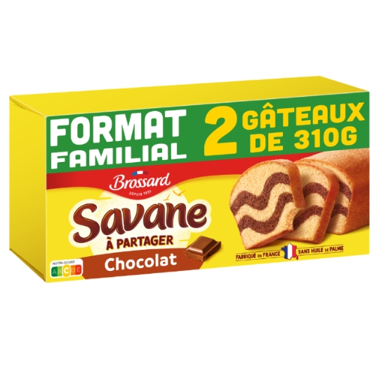 Gâteau Marbré Savane A partager Chocolat Bipack BROSSARD