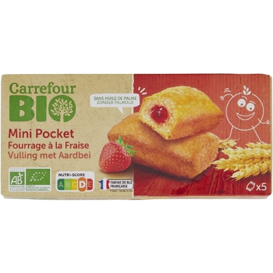 Gâteaux  mini à la fraise Bio CARREFOUR BIO