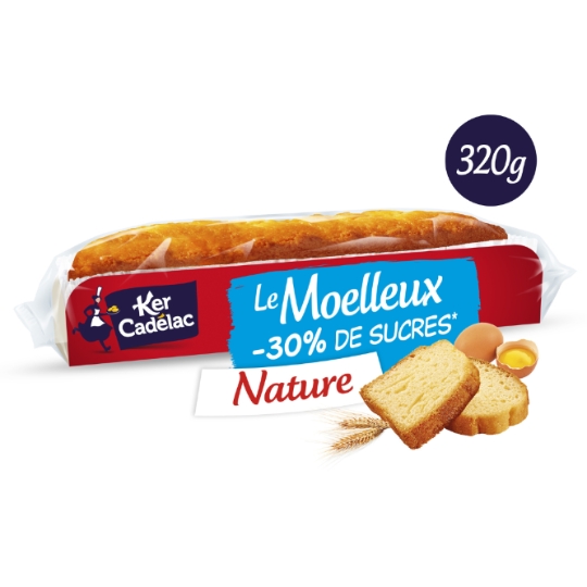 Gâteau le Moelleux Nature -30% de Sucres KER CADELAC