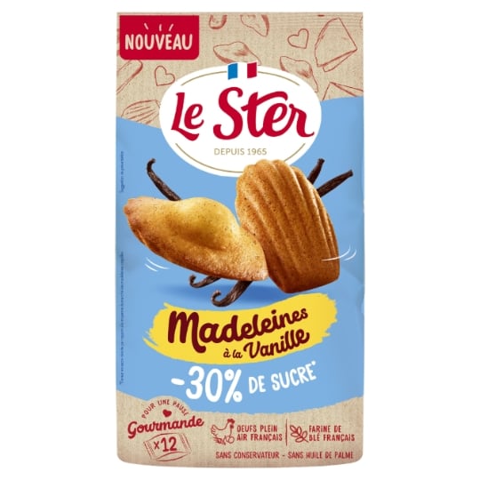 Madeleines coquilles Vanille -30% de sucre LE STER