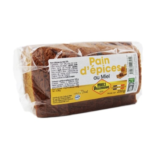 Pain d'épices au miel 30% MIELS VILLENEUVE