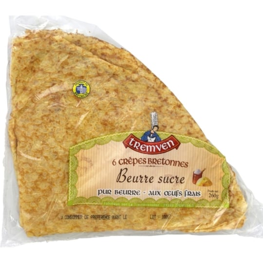 Crêpes bretonnes beurre/sucre TREMVEN