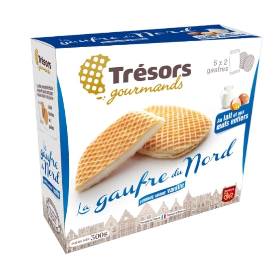 Gaufres Fourrées Vanille La Gaufre du Nord TRESORS GOURMANDS