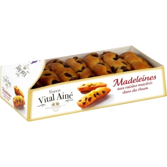 Madeleines aux raisins macérés au rhum VITAL AINE