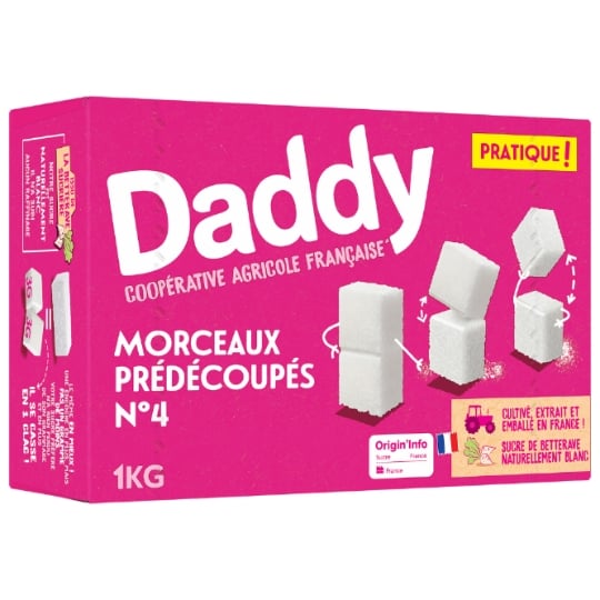 Sucre N°4 Morceaux Prédécoupés DADDY