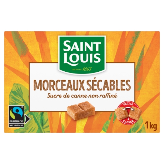Sucre de Canne en Morceaux Non Raffiné Equitable SAINT LOUIS