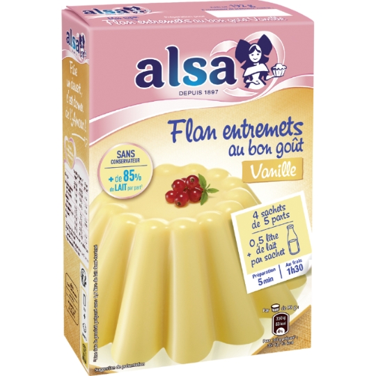 Préparation Flan Entremets Vanille ALSA