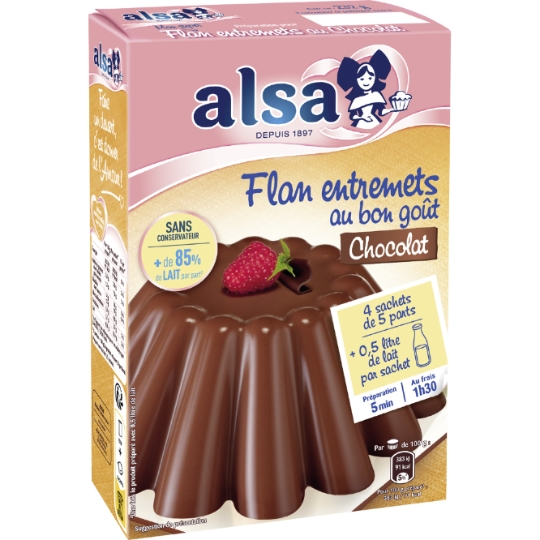 Préparation Flan Entremets Chocolat ALSA