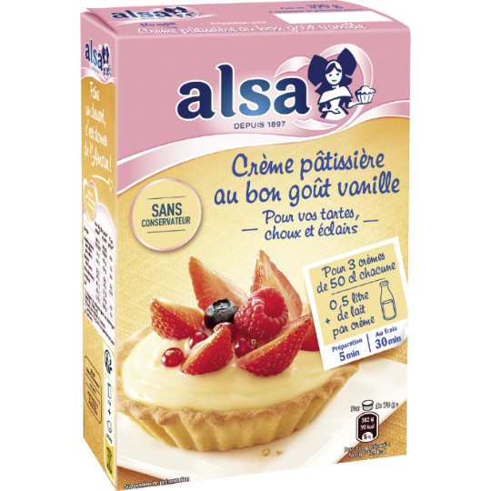 Préparation Crème Pâtissière Onctueuse Vanille ALSA