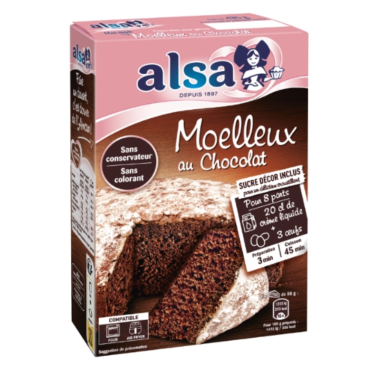 Préparation Gâteau Moelleux Chocolat ALSA