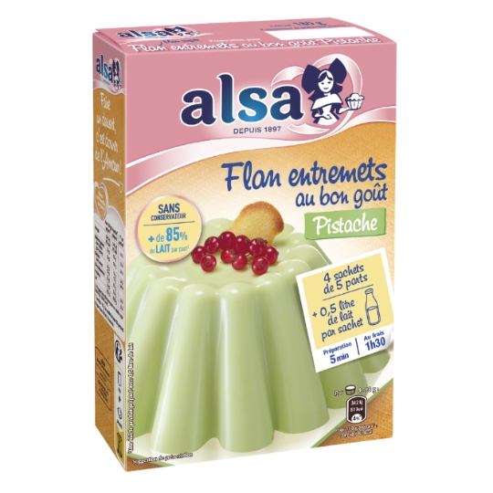 Préparation Flan Entremets Pistache ALSA