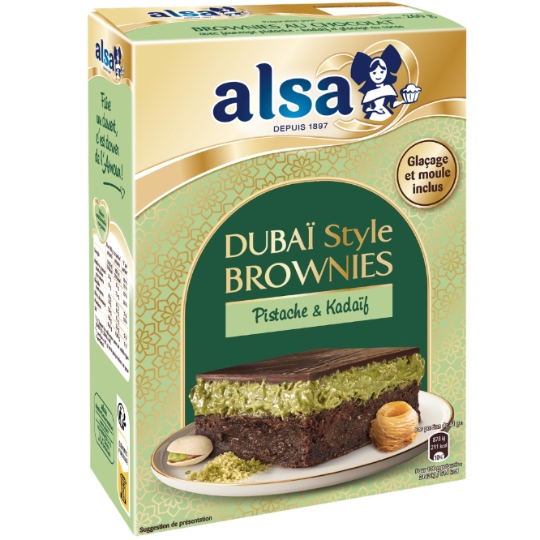 Préparation Dubai Style Brownies Pistache et Kadaïf ALSA