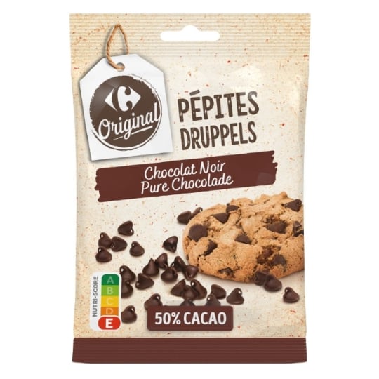 Pépites de chocolat noir 50% cacao CARREFOUR ORIGINAL